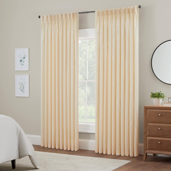 2 Waverly Serendipity Ivory One Pleat Panels – 50x95 (Ivory) NWT - Picture 1 of 6